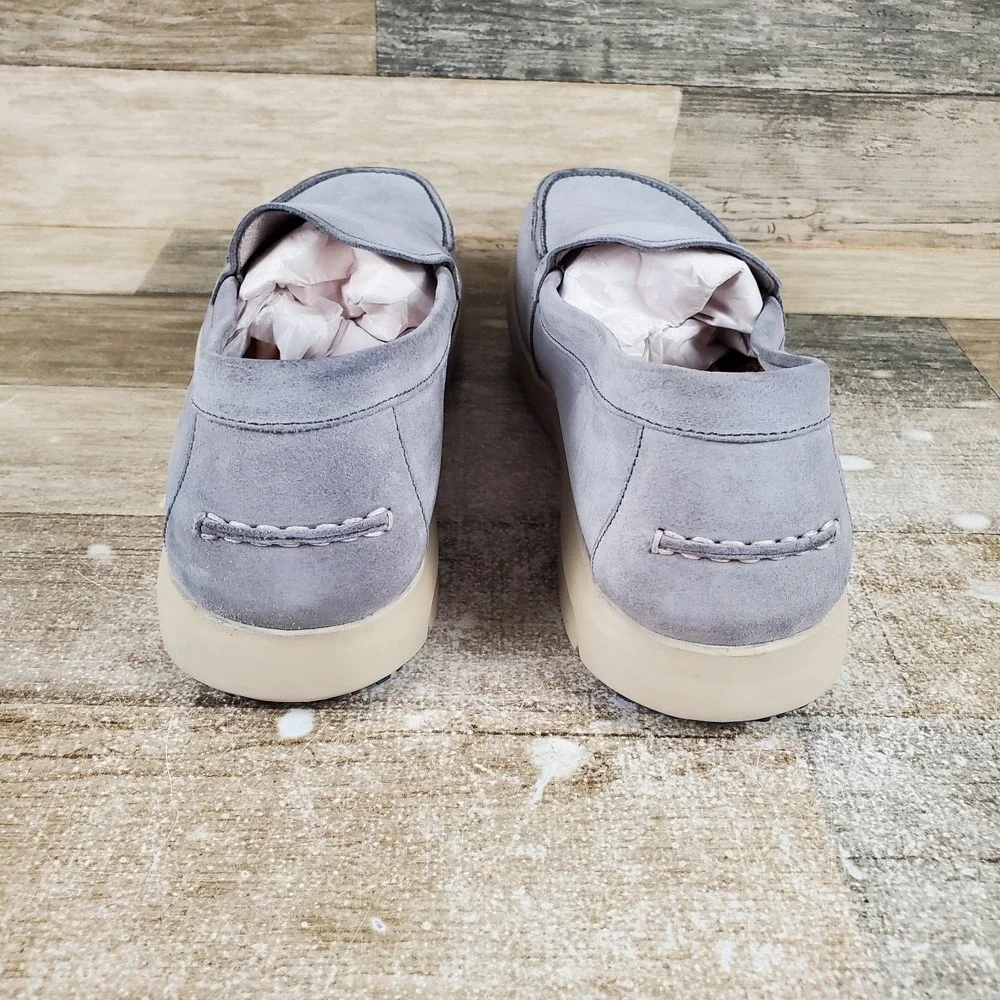 Birkenstock‎ Domingo Mens Shoes Sz 10 Light Gray Suede Casual Slip On Shoe